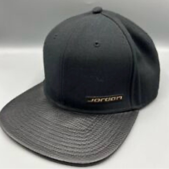 Jordan Leather Black Cap - Picture 1 of 7